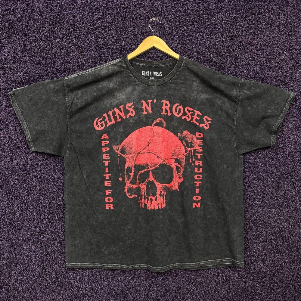 Guns N’ Roses Appetite for Destruction Mineral Wash Oversized T-Shirt Size L/XL